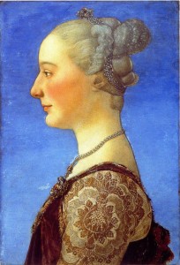 Piero del pollaiolo Ritratto femminile Galleria degli Uffizi Firenze 
