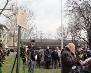 3 Intervento di A. Iosa all'inaugurazione del Giardino intitolato al maresciallo  Lino Ghedini, 16 febbraio 2013.