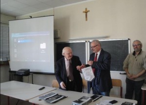 Antonio Iosa, presidente della Fondazione Carlo Perini e il prof. Angelo Lucio Rossi, Dirigente Scolastico 