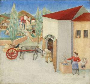7. Gigiotti Zanini - Paesaggio con carretto - 1919, Trento, MART Archivio fotografico e mediateca